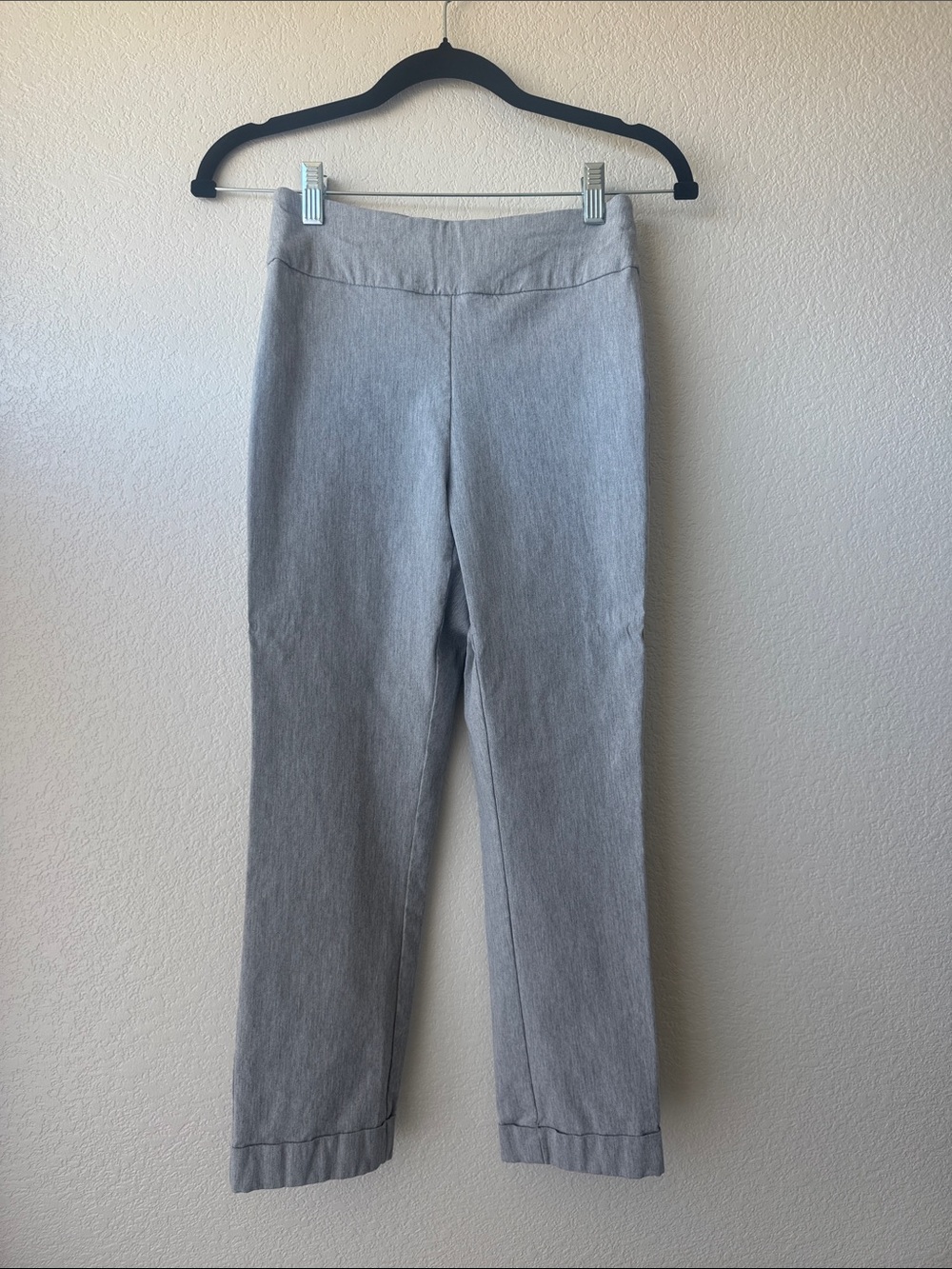 Tribal Gray Straight Leg Knit Pants